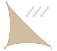 Voile d'ombrage AMANKA - 2,5x2,5x3,5 - Protection solaire UV 80% - Toile ivoire
