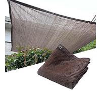 Voile d'ombrage anti-UV à œillets pour jardin, balcon, terrasse - Marron - 6 x 8 m / 19.6x26.2ft