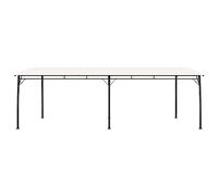 Voile d'ombrage Auvent 6 x 3 x 2,55 m Crème Gazebo | Cadre en métal, acier revêtu par poudre, toit en tissu, montage facile, fête de jardin, espace extérieur