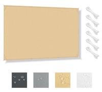 Voile d'ombrage avec œillets, forme rectangulaire, dimensions 3x4 mètres, couleur sable