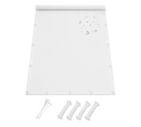 Voile d'Ombrage Blanc Imperméable 98% Protection UV 2.4x2.6M Robuste Rectangulaire Auvent avec Œillets et Cordes pour Jardin Balcon Terrasse Fête