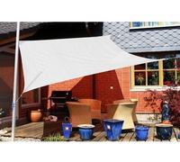 Voile d'ombrage blanche 3,5 x 4,5 m