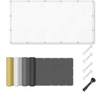 Voile D'ombrage Blanche Imperméable Rectangulaire, Filet d'ombrage Extérieur, Voiles Ombrages Résistant aux UV avec Oeillets Cordons pour Jardin, Terrasse, Camping, Balcon, Gris Clair 2.6x4M
