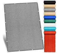 Voile d'ombrage Bord Droit 120 x 120 cm, Hdpe, Respirant, Perméable, Anti-Déchirure, Toile Ombrage, Toile d'ombrage pour Balcon Terrasse Exterieur Patio Piscine, Gris Clair