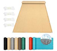 Voile d'ombrage Bord Droit 120 x 140 cm, HDPE Respirant - Protection Solaire - UV Protection, Toile Ombrage HDPE Respirant pour Balcon Terrasse Exterieur Patio Piscine, Beige