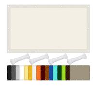Voile d'ombrage Bord Droit 150 x 260 cm UV Protection Volile d'ombrage avec Oeillets Voile Solaire Shade Net pour Patio Terrasse Extérieur, Blanc cassé