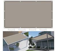 Voile d'ombrage Bord Droit 240 x 280 cm 95% Une Protection des Rayons UV Voile d'ombrage Protection Solaire Toile Rectangulaire pour Pelouse, Jardin, Piscine, Fête, Kaki