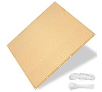 Voile d'ombrage Bord Droit 260 x 360 cm, Respirant HDPE Protection 98% UV, Anti-Âge, Voiles Ombrages Rectangulaire Respirant pour Plein Air, Jardin & Terrasse, Balcon, Beige