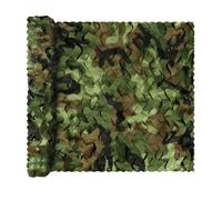 Voile d'ombrage camouflage, filet rectangulaire pour terrasse, jardin, toile résistante UV - 3 x 5 m - Vert armée - Linxor