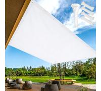 Voile d'Ombrage Carré 0.7x3m Polyester Anti-déchirure, Imperméable Toile Ombrage 200 g/m² 95% UV Protection, Terrasse, Jardin,Balcon, Rectangulaire, Cordes de 2 m,Jaune