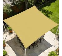 Voile d'ombrage Carré 1.2 x 3 m Cordon de Montage Inclus Voile d'ombrage Terrasse Antidéchirure pour Patio Jardin Terrasse Extérieur, Sable, Jaune Sable