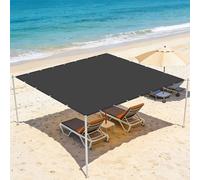Voile d'ombrage Carré 1.8 x 2.8 m D'Ombrages UV Protection Store de Patio avec Oeillets et Cordons pour Patio Jardin Terrasse Extérieur, Sable, Gris Foncé