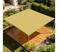 Voile d'ombrage Carré 2.6 x 4 m Imperméableanti Voile de Paresoleil Multi Couleur Taille Toiles pour Patio Balcon Jardin Terrasse Extérieur, Jaune Sable