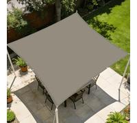 Voile d'ombrage Carré 2 x 3 m Cordon de Montage Inclus Voile d'ombrage Terrasse Antidéchirure pour Patio Jardin Terrasse Extérieur, Sable, Taupe