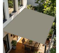 Voile d'ombrage Carré 2 x 3 m Résistant à l'eau Paresoleil Jardin Balcon avec Oeillets et Cordons pour en Plein Air, Jardin Terrasse, Taupe