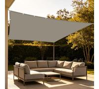 Voile d'ombrage Carré 2 x 3 m UV Résistant Toile Solaire Voile Antidéchirure pour Patio Balcon Jardin Terrasse Extérieur, Taupe