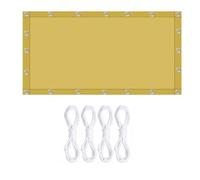 Voile d'ombrage Carré 280 x 440 cm avec Protection UV et Pluie Ombrage Balcon Toile Hydrofuge en Polyester 210D pour Jardin Terrasse avec, Jaune Sable
