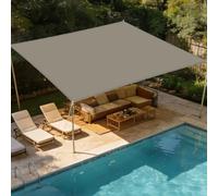 Voile d'ombrage Carré 4.5 x 9 m avec Protection UV Filet Dombrage Rectangle avec Oeillets et Cordons pour Patio Jardin Terrasse Extérieur Balcon, Taupe