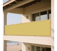 Voile d'ombrage Carré 7 x 8 m Résistant à l'eau Voile de Paresoleil Multi Couleur Taille Toiles pour en Plein Air, Jardin Terrasse, Jaune Sable