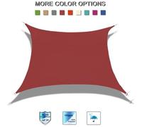 Voile d'ombrage carré Laxllent 3x3m anti-UV et imperméable pour jardin et terrasse - Terre Cuite