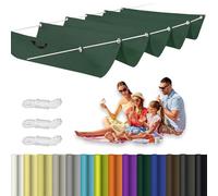 Voile d'ombrage Carrée 1.6 x 4.5 m Protéger du Soleil, Résistant à La Pluie, Anti-Déchirure, Anti-UV, Toile Ombrage Exterieur avec Œillets et Corde pour Jardins Gazebo, Vert Foncé