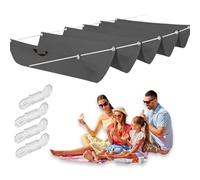 Voile d'ombrage Carrée 2.3 x 5 m Protéger du Soleil, Résistant à La Pluie, Anti-Déchirure, Anti-UV, Toile Ombrage Exterieur avec Œillets et Corde pour Terrasse Pergola, Gris Foncé