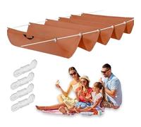 Voile d'ombrage Carrée 2.3 x 5 m Protéger du Soleil, Résistant à La Pluie, Anti-Déchirure, Anti-UV, Toile Ombrage Exterieur avec Œillets et Corde pour Terrasse Pergola, Rouge Rouille