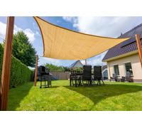 Voile d'ombrage carrée 4x4 m - 320 g/m² - couleur sable - Par pièce