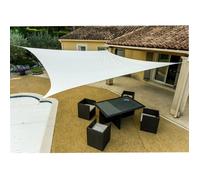 Voile d'ombrage carrée blanche WERKA PRO 3,6 x 3,6 m