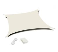 Voile d'ombrage carrée imperméable 5x5m ModernHome - beige