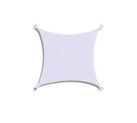 Voile d'ombrage carrée imperméable - Protection UV 95 % - Pour jardin et terrasse - 2,5 x 2,5 m - Blanc