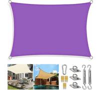 Voile d'ombrage de jardin avec kit de fixation robuste - Protection UV pour patio, terrasse, porte - Idéal pour l'ombre extérieure