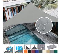 Voile d'ombrage de jardin étanche, auvent de jardin triangulaire à Angle droit avec cordes, bloc UV, pare-soleil de Patio, auvents de protection solaire, abri solaire BEIGE