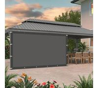 Voile d'ombrage d'extérieur 50 x 360 cm - Protection UV avec corde en nylon et œillets - Pour jardin, terrasse, balcon - Gris foncé