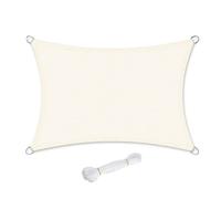 Voile D'ombrage En Hdpe Protection Solaire Protection Anti Uv Perméable À L'air Pour Le Jardin Le Balcon Respirant Perméable 3 X 4 M À L'eau Beige Helloshop26 12_0001736 Multicolore