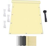 Voile d'Ombrage Étanche 1x2.5M Voiles Ombrages Rectangulaire,Toile Ombrage Imperméable, Voiles D'ombrage pour Patio Pergola Jardin ExterieurJaune Sable