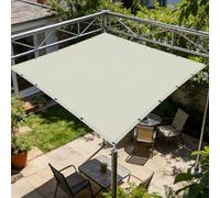 Voile d'ombrage Étanche 2.5 x 4.5 m D'Ombrages UV Protection Voiles Ombrages Rectangulaire Imperméable Contre Le Vent pour Patio Jardin, Terrasse, Extérieur, Balcon, Blanc cassé