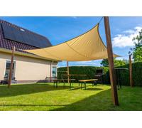 Voile d'ombrage étanche Carré 4x4 m - 160 g/m² - Beige - Par pièce
