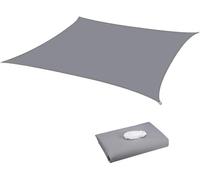 Voile d'ombrage, étanche, protection UV, gris 6x4M