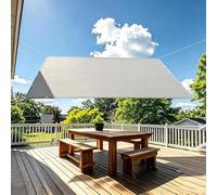 Voile d'Ombrage Étanche,Toile-Ombrage Gris Clair 170x610cm/1.7x6.1M Brise Vue Balcon,Filet Dombrage Rectangle avec Oeillets et Cordons pour Jardin,Terrasse,Camping,Balcon