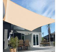 Voile d'ombrage extérieur étanche à l'eau Protection solaire pour jardin patio balcon Oxford tissu Voile d'ombrage rectangulaire 3X4m (Beige,3x4m)