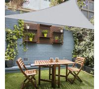 Voile d'ombrage extérieur étanche à l'eau Protection solaire pour jardin patio balcon Oxford tissu Voile d'ombrage triangulaire 3x3x3m (Gris,3x3x3m)