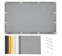 Voile d'Ombrage Extérieur Gris Clair Imperméable Rectangulaire Robuste Protection UV Auvent Jardin 1x0.55M avec Œillets et Corde pour Terrasse Cour