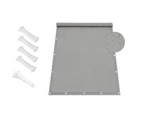 Voile d'Ombrage Extérieur Imperméable Gris Clair 98% Protection UV Robuste Auvent Rectangulaire 2.4x2.6M avec Œillets pour Terrasse Balcon Jardin
