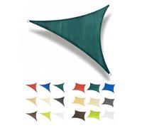 Voile d'ombrage extérieure, Toile épaisse tissée serrée for Jardin terrasse Cour(Dark Green,Triangle:5x5x5m)