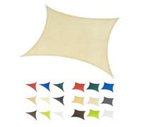 Voile d'ombrage extérieure, Toile épaisse tissée serrée for Jardin terrasse Cour(Light Khaki,Rectangle:2x1m)