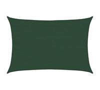 Voile d'ombrage HDPE 4x5 m Vert foncé 160 g/m² | Perméable à l'eau, Laisse passer l'air, Fixations acier inoxydable incluses, Câbles inclus, Pour jardin terrasse balcon