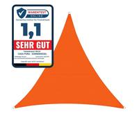 Voile d'ombrage, Hydrofuge, Orange 3,6 x 3,6 x 5,1 m, Triangulaire