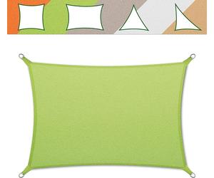Voile d'ombrage hydrofuge protection UV note de test 1.4 nombreuses couleurs vert clair 5x7 m