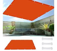 Voile d'ombrage Imperméab Rectangulaire 1 x 7.5 m UV Protection Clôture Protection Polyester pour Patio Jardin Terrasse, Orange